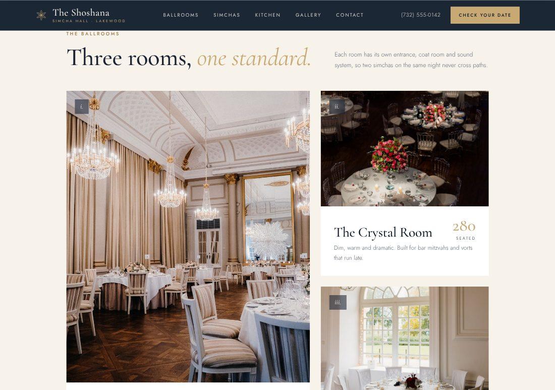 Ballrooms section